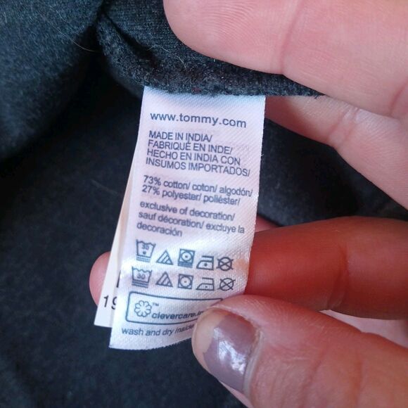 Tommy Hilfiger Men's Gray Signature Solid Quarter-Zip Sweater Size Large Preppy - Picture 10 of 10